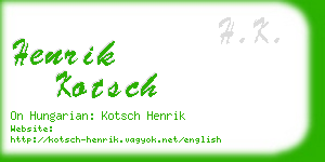 henrik kotsch business card